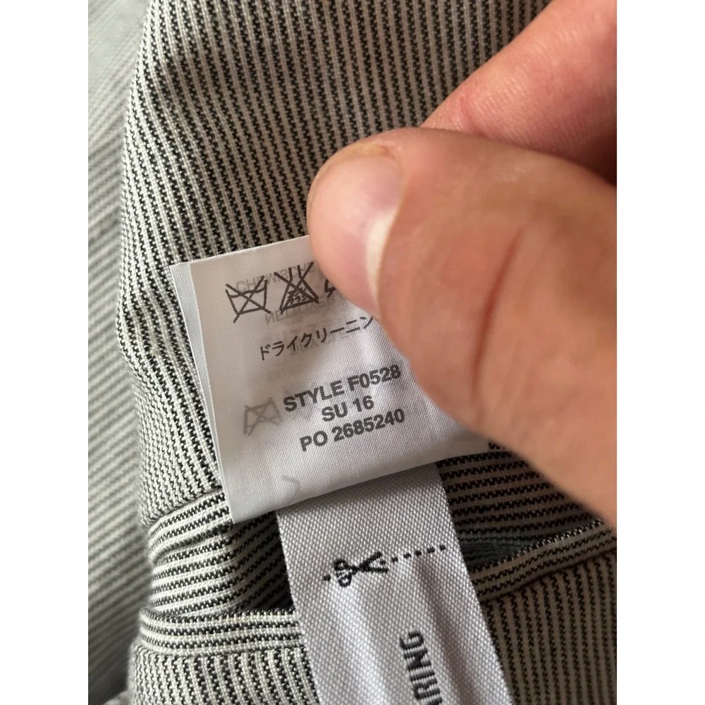 J.Crew Ludlow Blazer 40R Somelos Cotton Linen Grey Striped Sport Coat F0528